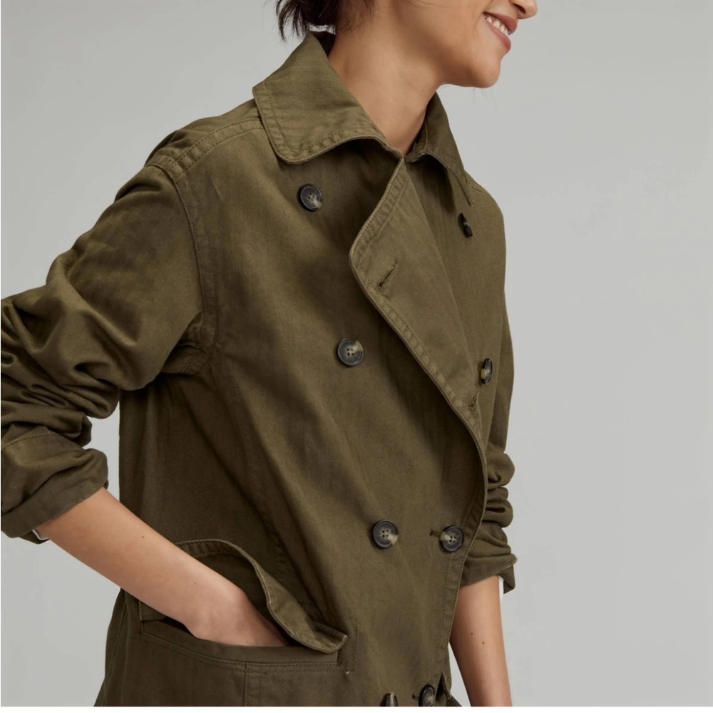Everlane The Organic Cotton Herringbone Jacket Beech NWT - Picture 13 of 14
